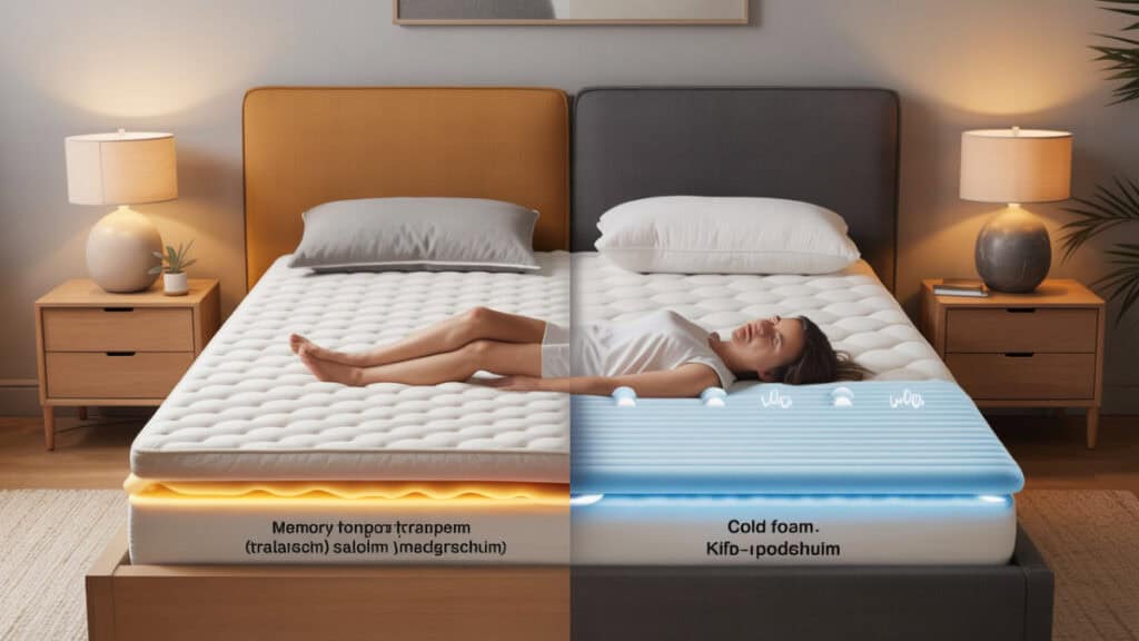 Traagschuim Topper vs Koudschuim Topper